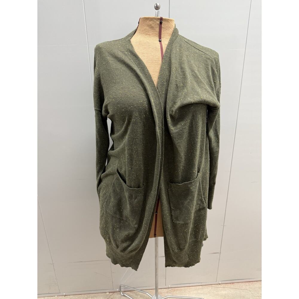 Poof Apparel Green No Close Cardigan Cotton/Rayon/Spandex Women's Size 1X